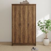 See more information about the Boston Tall Wardrobe Brown 3 Doors 2 Shelves