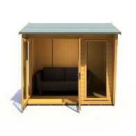 See more information about the Shire Burghclere 7' 7" x 8' 2" Pent Summerhouse - Premium Dip Treated Shiplap