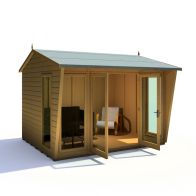 See more information about the Shire Burghclere 7' 10" x 10' Pent Summerhouse - Premium Dip Treated Shiplap