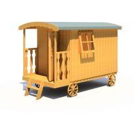 See more information about the Shire Caboose 7' 6" x 4' 9" Curved Children's Playhouse - Classic Dip Treated Shiplap