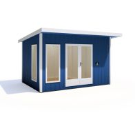 See more information about the Shire Cali 8' 5" x 12' Pent Garden Office with Storage - Premium Wax Board