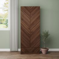 See more information about the Catania Tall Wardrobe Dark Brown 2 Doors 1 Drawer