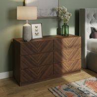 See more information about the Catania Large Chest of Drawers Dark Brown 6 Drawers
