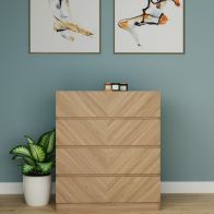 See more information about the Catania Chest of Drawers Light Brown 4 Drawers