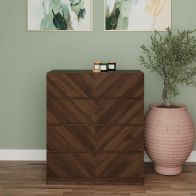 See more information about the Catania Chest of Drawers Dark Brown 4 Drawers