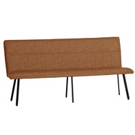 See more information about the Urban Chique Bench Metal & Faux Leather Tan 180cm