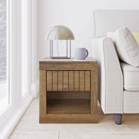 See more information about the Cartmel Side Table Brown 1 Shelf 1 Drawer