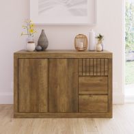 See more information about the Cartmel Large Sideboard Brown 2 Doors 1 Shelf 3 Drawers