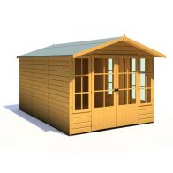 See more information about the Shire Delmora 11' 6" x 7' 10" Apex Summerhouse - Premium Dip Treated Shiplap