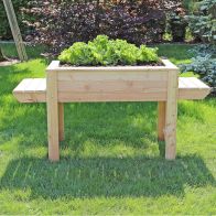 See more information about the Garden Planter Larch Rectangular Dim by Shire - 80cm