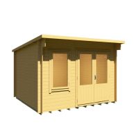 See more information about the Shire Edgefield 10' 9" x 9' 9" Pent Log Cabin - Premium 19mm Cladding Log Clad