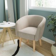 See more information about the Florence  Chairs & Stool Wood & Fabric Beige
