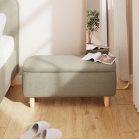 See more information about the Florence  Bench Wood & Fabric Grey