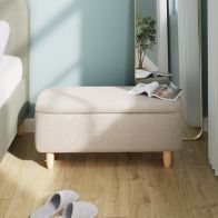 See more information about the Florence  Bench Wood & Fabric Beige