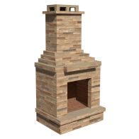 See more information about the Light Stone Masonry Garden Outdoor Fireplace by Callow