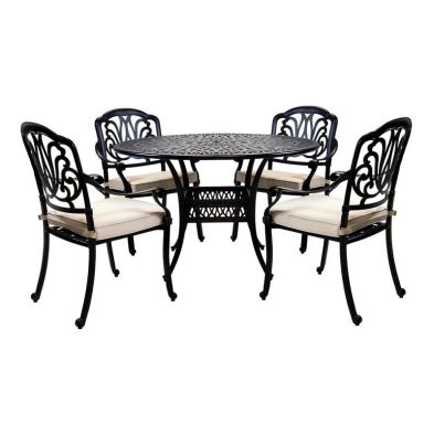 See more information about the Essentials Garden Patio Dining Set by Wensum - 4 Seats Beige Cushions