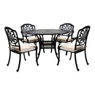 See more information about the Essentials Garden Patio Dining Set by Wensum - 4 Seats Beige Cushions