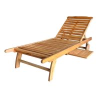 Wensum Acacia Hardwood Sun Lounger with Pull Out Tray