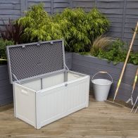 Wensum Plastic Garden Storage Box Beige & Grey 190L