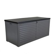 Wensum Plastic Garden Storage Box Grey & Black 490L