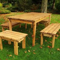 See more information about the 8 Seat 4 Benches & 1 Table Scandinavian Redwood Garden