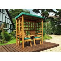 Charles Taylor Henley Sanctuary 2 Seat Arbour - Green Cushions