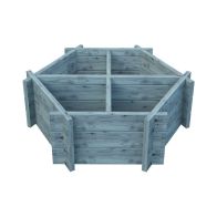See more information about the Garden Planter Hexagonal Larch 4 Section Blue Grey by Shire - 1m