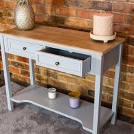 Wensum Loxley 2 Drawer Console Table Grey