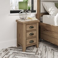 See more information about the Bondi Bedside Table Oak Natural 3 Drawers