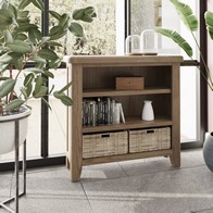 See more information about the Bondi Bookcase Oak Natural 2 Shelves 2 Drawers