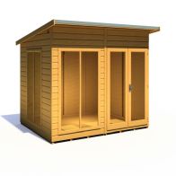 See more information about the Shire Lela 6' 1" x 7' 9" Pent Summerhouse - Premium Dip Treated Shiplap
