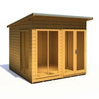 See more information about the Shire Lela 8' 1" x 7' 9" Pent Summerhouse - Premium Dip Treated Shiplap