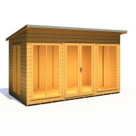 See more information about the Shire Lela 6' 1" x 11' 8" Pent Summerhouse - Premium Dip Treated Shiplap
