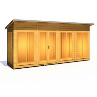 See more information about the Shire Lela 4' 2" x 15' 7" Pent Summerhouse - Premium Dip Treated Shiplap