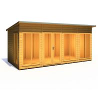 See more information about the Shire Lela 8' 1" x 15' 7" Pent Summerhouse - Premium Dip Treated Shiplap