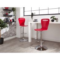 Long Island Pair Of Barstools Red