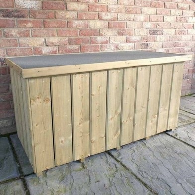 See more information about the Shire Log Box 4' 3" x 2' Flat Log Store - Premium Pressure Treated Shiplap