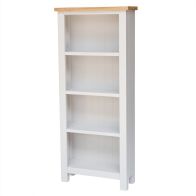 Lucerne Oak White Bookcase