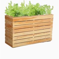 See more information about the Garden Planter Larch Rectangular Marta by Shire - 80cm