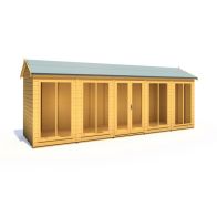 See more information about the Shire Mayfield 5' 10" x 19' 6" Reverse Apex Summerhouse - Premium Dip Treated Shiplap