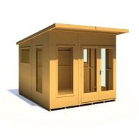 See more information about the Shire Miami 9' 9" x 8' 4" Pent Summerhouse - Premium Dip Treated Shiplap