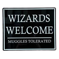 See more information about the Wizards Welcome Sign Metal Wall Mounted - 25cm
