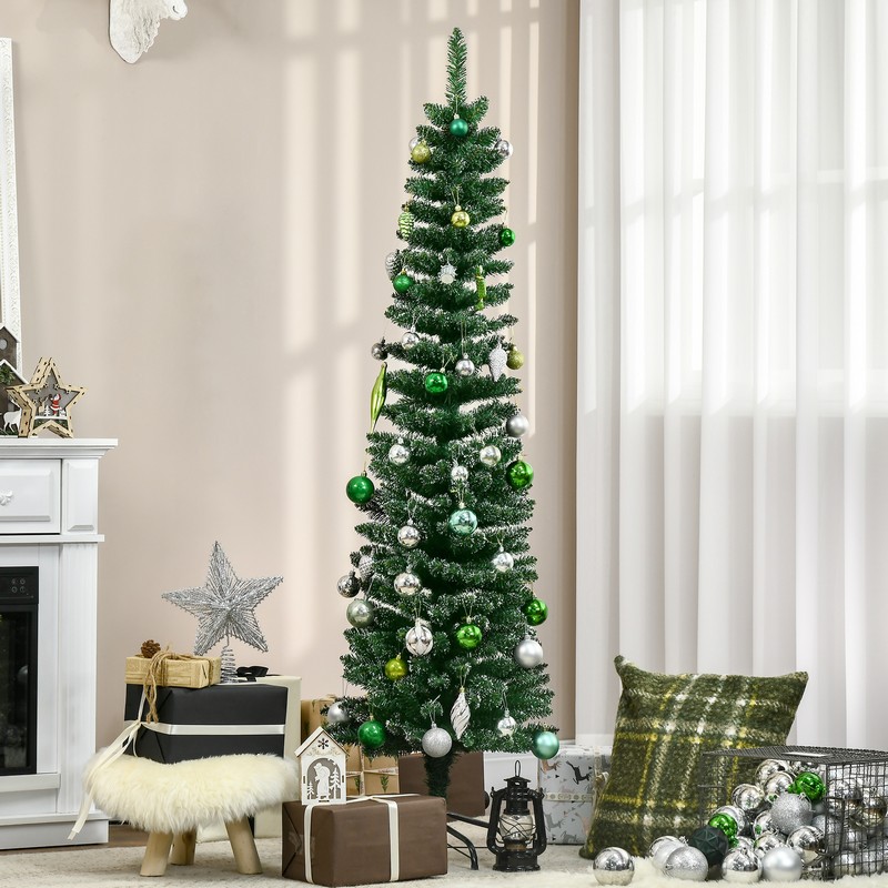 white slim pencil christmas tree