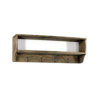 See more information about the Rustic Shelving Unit Wood Natural 2 Shelves