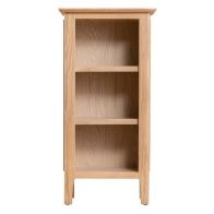 See more information about the Bayview Small Narrow Bookcase Oak 3 Shelf