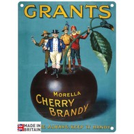 See more information about the Vintage Grants Cherry Brandy Sign Metal Wall Mounted - 45cm