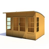 See more information about the Shire Orchid 7' 10" x 9' 9" Curved Summerhouse - Premium Dip Treated Shiplap