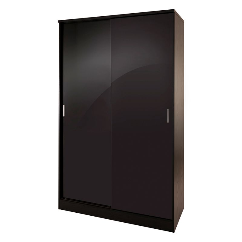 Buy Ottawa Sliding Wardrobe Black 2 Door With Mirror Online at Cherry