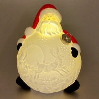 See more information about the 15.4cm LED Porcelain Santa Card Holder