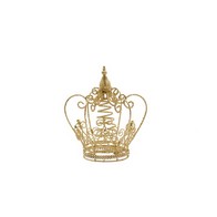 See more information about the Crown Christmas Tree Topper Decoration Gold with Glitter Pattern - 20cm 